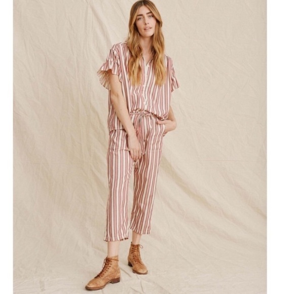 THE GREAT. Pants - the great • the convertible striped trouser pants